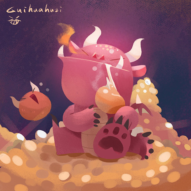 16:35:33鬼画胡子 guihuahuzi on behance插画stream123同采自behance