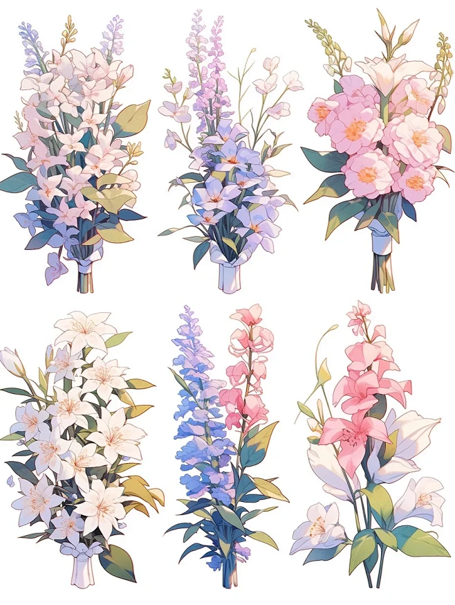植物花卉｜电子手帐贴纸插画设计素材｜第一...