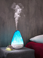 Amazon.com: Quooz Rockano 200ml Cool Mist Ultrasonic Humidifier with Aromatherapy Essential Oil Diffuser and Adjustable Light Option: Health & Personal Care