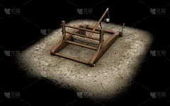 弩机，弹弓，3d可视化，插图