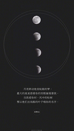 黑夜里的太阳采集到你和我的月亮