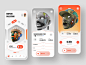 Hainevti - NFT Marketplace Mobile App Concept app blockchain clean crypto cryptocurrency defi marketplace mobile nft orange shop sneakers token ui ui design ui kit uiux uiux design ux vektora