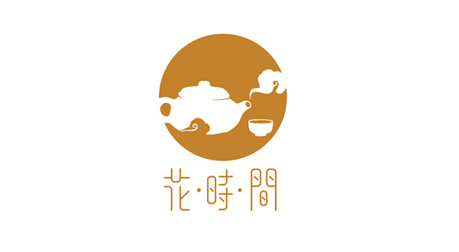 花时间茶店-LOGO与效果