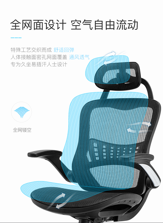 人体工程学电脑椅子电竞椅靠背椅座椅老板椅...