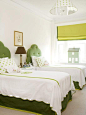 twin beds | sister's room | green