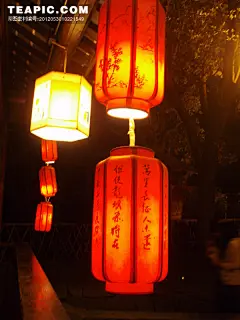 花灯图片#花灯##古典##诗意##古街##元宵节##灯火##夜景##节日庆祝##中秋##成都古街##锦里##传统文化##文化艺术##摄影#