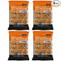 Crunchy Puffed Rice Cracker Bar, Snack Roll Made from Real Rice Gluten Free, 5 Treats (Pack of 4) - Coffee Flavor