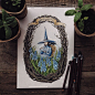 俄罗斯艺术家Fairytale Inspired的彩色铅笔素描插画 -