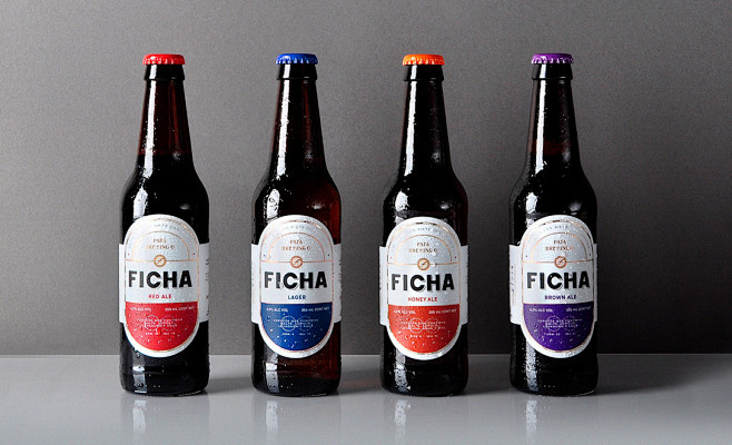 Ficha系列啤酒产品包装设计案例参考分...