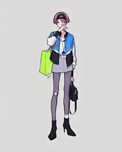 手绘 模特 服装 