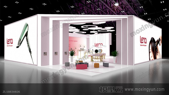 Lena拉博AWE展台模型下载-模型云展...
