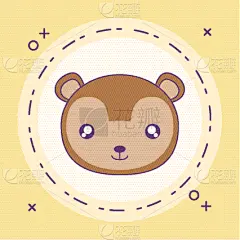 猴子,可爱的,小的,圆形,边框,野生动物,动物,农场,儿童,婴儿