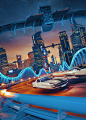 city Cyberpunk digitalart dubai future futuristic lights night photoshop Scifi