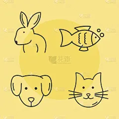 四个宠物图标