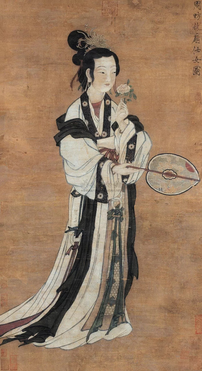 周昉 仕女 立轴