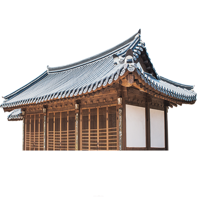 国潮建筑插画PNG