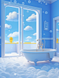 梦幻宝宝儿童淋浴浴室Midjourney关键词提示词咒语-【Ai宇宙吧】
