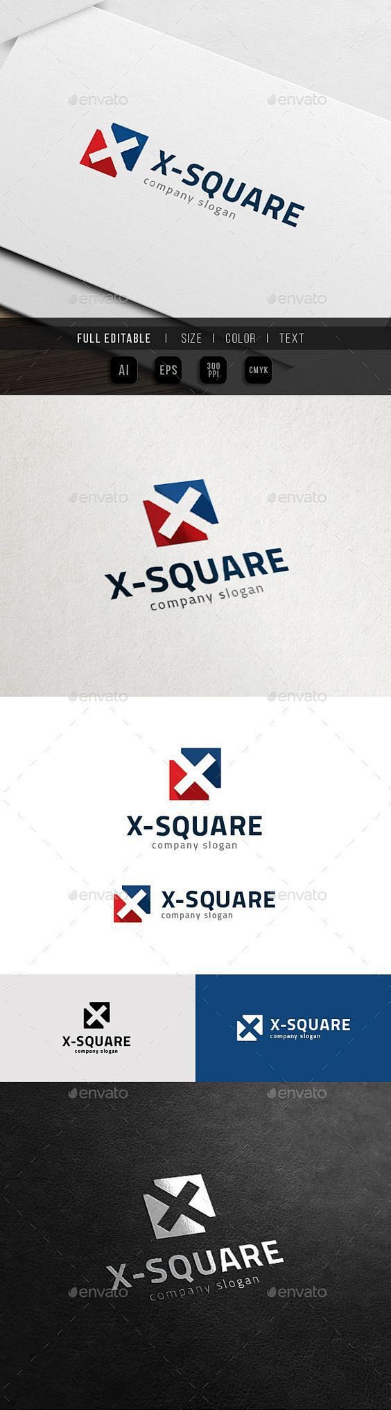 X Logo  Square Cross...