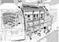 Paris 1900, Paul Trochu : Showcasing here the exterior and interior of the homebase building, for an adventure game project