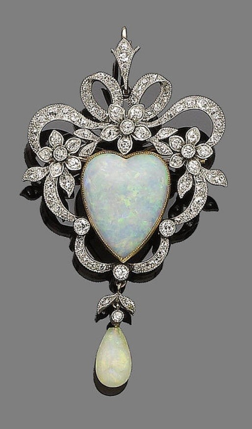 An opal and diamond ...