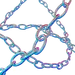 赛博朋克酸性风海报设计异形链条铁链元素免抠_PNG：