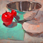 #色彩# 来自美国的油画家Carol Marine，将生活中经常见到的静物用自己的方式诠释出来。