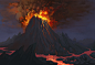 火山场景