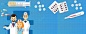 医疗保险扁平几何蓝色banner 背景 设计图片 免费下载 页面网页 平面电商 创意素材