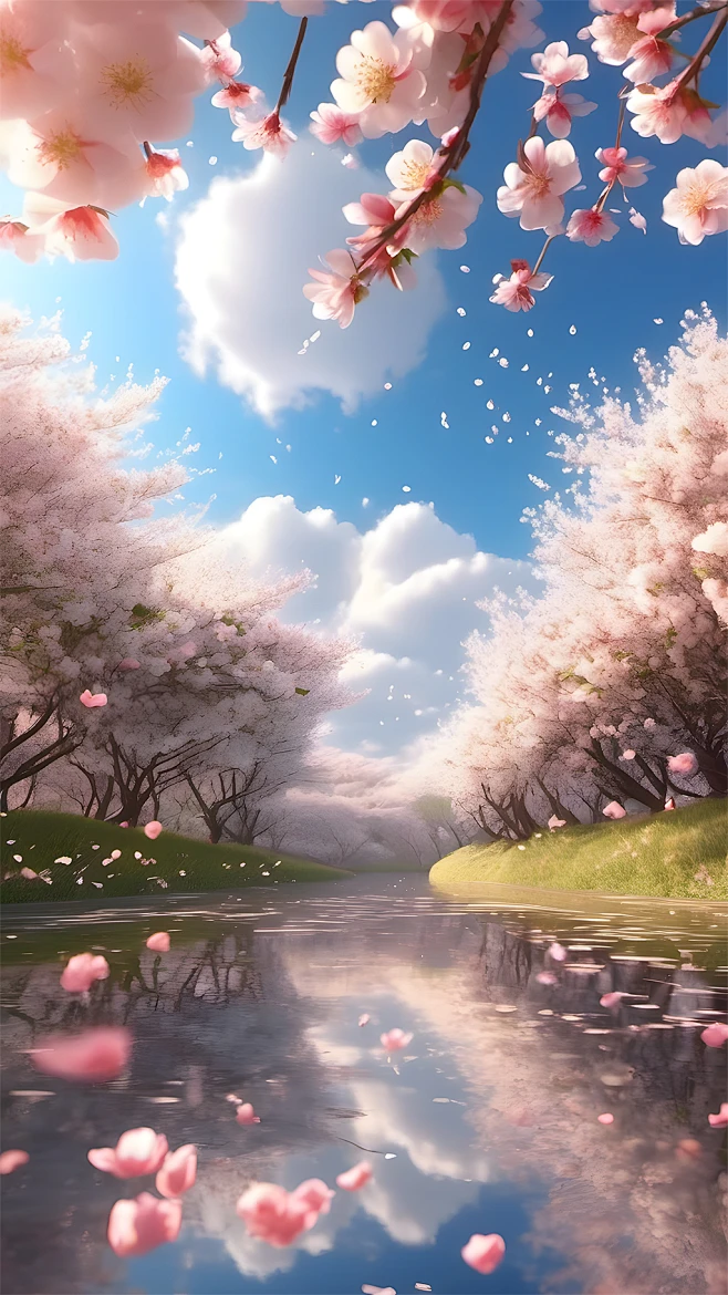 数字艺术绮丽桃花背景图片-众图网-花瓣网