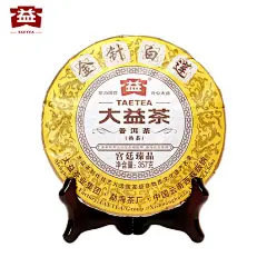 宫廷臻品大益普洱茶熟茶老茶客青睐金针白莲七子熟茶饼357g 1401-tmall.com天猫