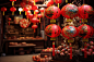 新春主题新年春节新春灯笼摄影图