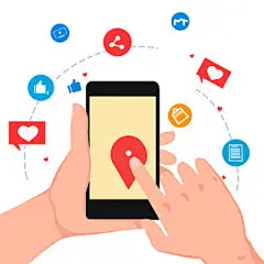 卡通手绘打电话搜索素材