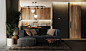 The HILLS І Apartment in LVIV І 64 sq.m. : Minimalistic and laconic interior design of a two-room apartment in dark colors with "smart home" system