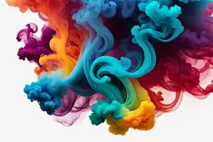 3D彩色烟雾渐变彩色烟雾背景图片