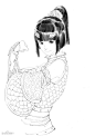 古风线稿_插画交流吧_百度贴吧