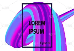 Fluid back. Liquid wave. Colorful 3D flow design.