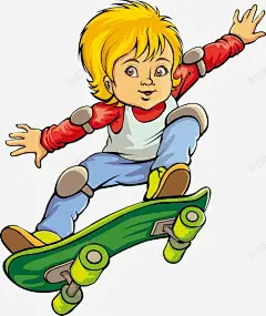 卡通滑板青少年 元素 免抠png 设计图片 免费下载 页面网页 平面电商 创意素材