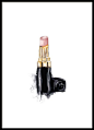 Print met illustratie van Chanel lippenstift: 