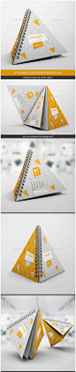 Pyramid Calendar Mock-Up by StreetD | GraphicRiver