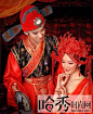 汉服婚纱照教你如何玩古装 红色古典给你穿越时空的爱恋-婚嫁-哈秀时尚网 haxiu.com