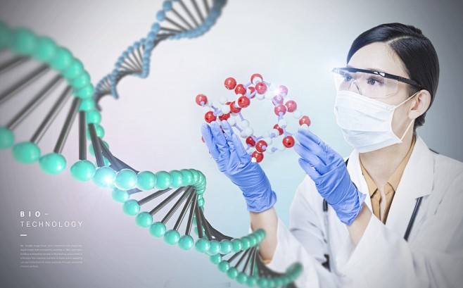 未来医学科技DNA遗传医疗表CG概念海报...