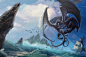 General 1920x1280 fantasy art artwork dragon creature sea sailing ship