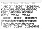 volksans Typeface : Historical font model with individual design of each glyph in a strict grid, with attention to every point of the Bezier curve and every shape