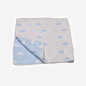 婴儿棉纱浴巾高清素材 云朵图案 婴童 棉纱 浴巾 蓝色 免抠png 设计图片 免费下载