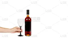 酒瓶,含酒精饮料,关闭的,手,概念,饮料,水晶玻璃器皿,葡萄酒,一个物体,背景分离