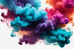 3D彩色烟雾渐变彩色烟雾背景图片