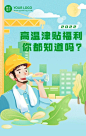 夏季三伏天高温补贴插画文章长图