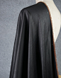 黑色弹力缎真丝香云纱布料小重磅真丝莨绸中式定做纯色丝绸面料-淘宝网