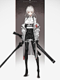 飒爽的少女战士角色绘画设计！姐姐好好看！ : 作品来自画师：neco