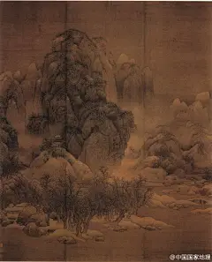 岁暮阴阳催短景，天涯霜雪霁寒宵。五更鼓角声悲壮，三峡星河影动摇。野哭千家闻战伐，夷歌数处起渔樵。卧龙跃马终黄土，人事音书漫寂寥。——《阁夜》杜甫，图为宋代范宽《雪景寒林图》 
